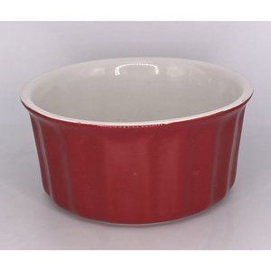Housewares International  Round Casserole Dish Red and White